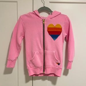 Girls Aviator Nation Heart Hoodie